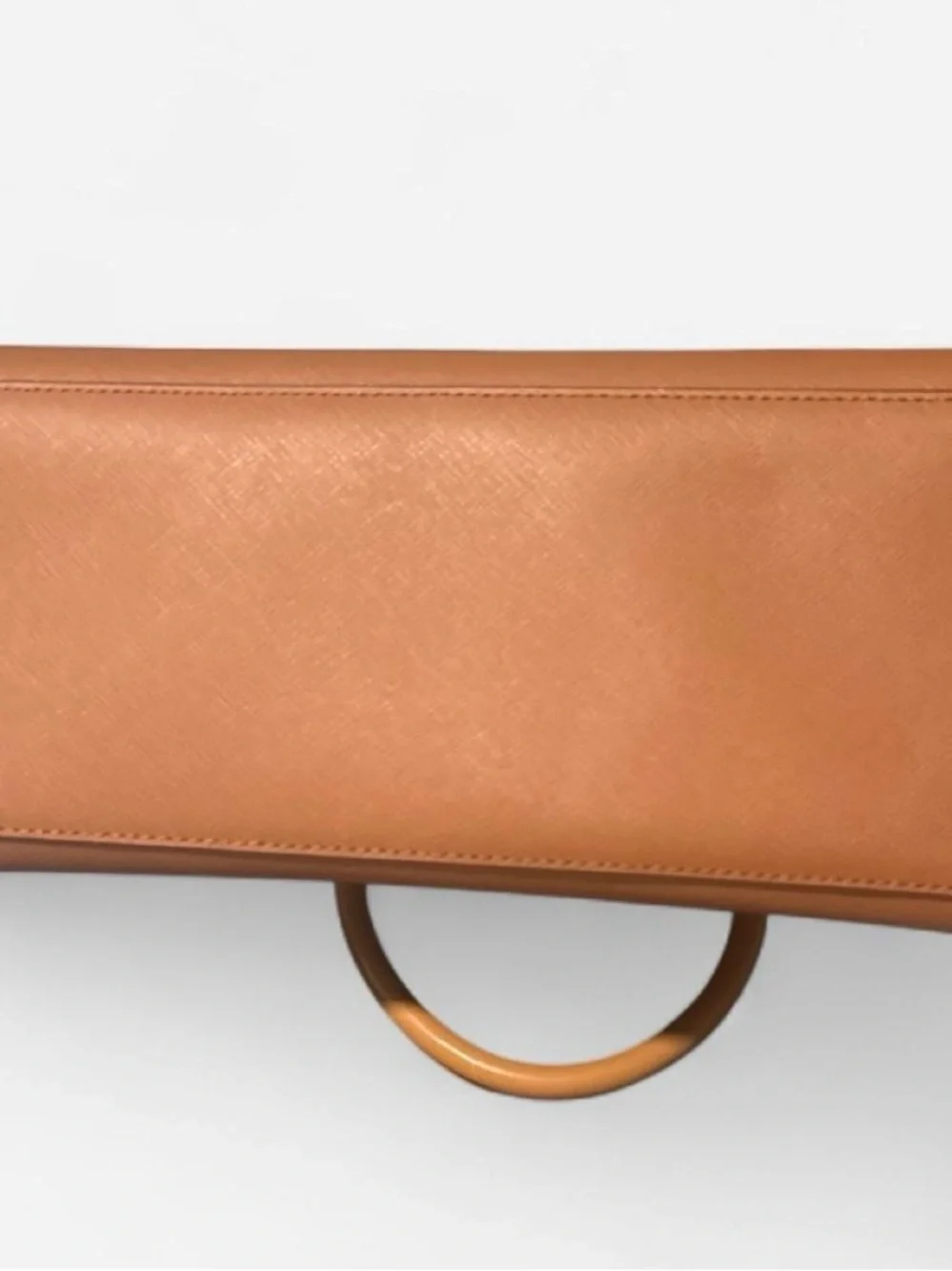 Michael Kors Camel Saffiano Leather Tote with Gold Logo Charm